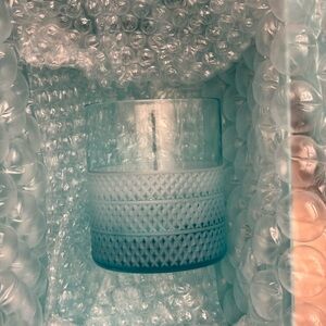 Tiffany & Co. Diamond Point Crystal Glass Double Old Fashioned Glass with box